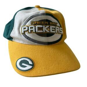 Vintage NFL Green Bay Packers color block embroidered football 90s Y2K hat
